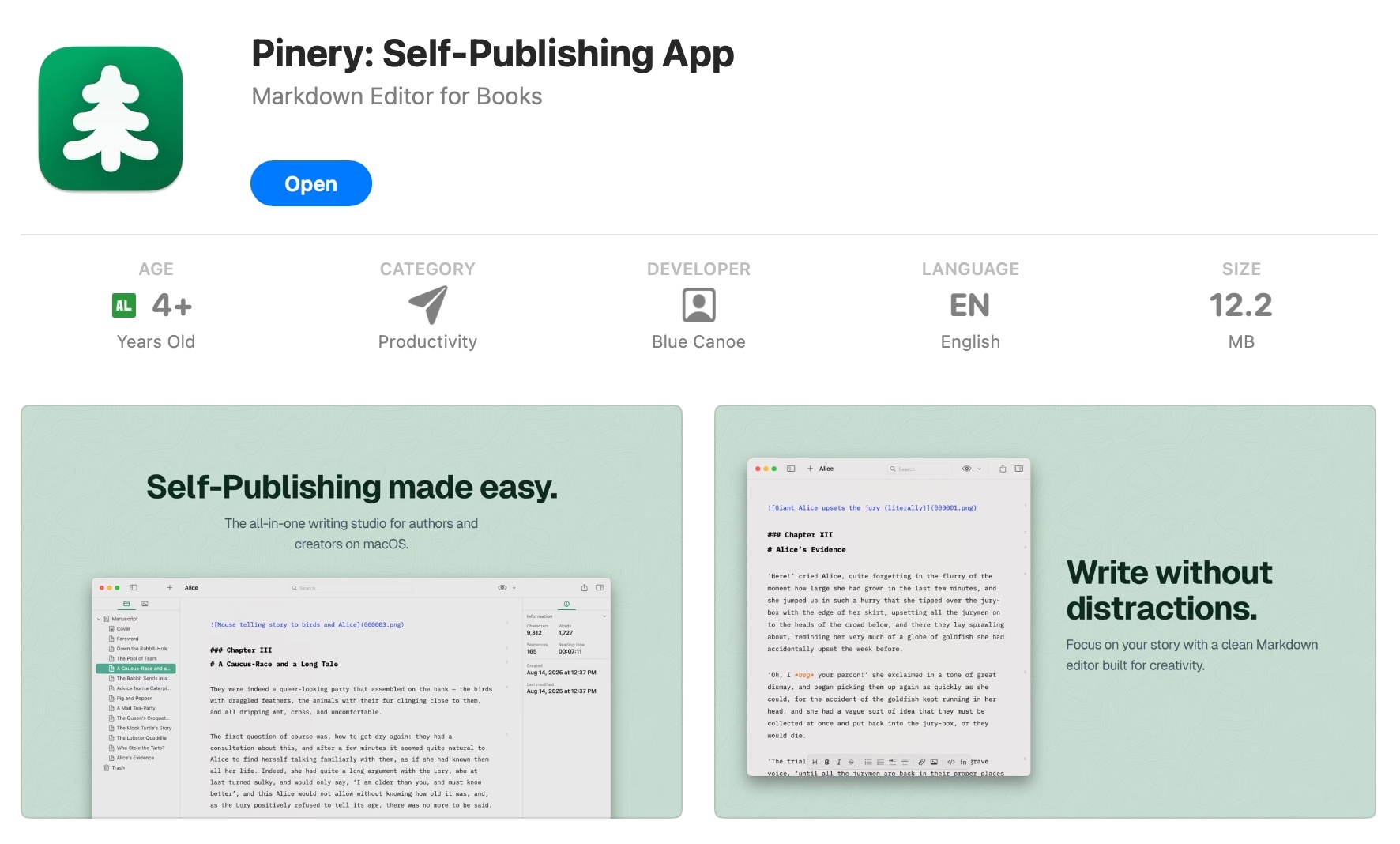 App Store screenshot of Pinery