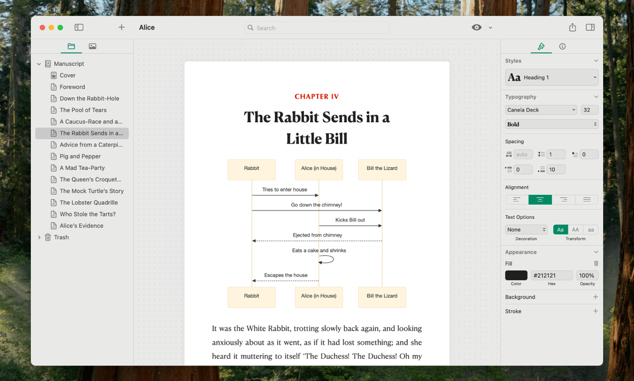 Pinery screenshot with mermaid diagrams