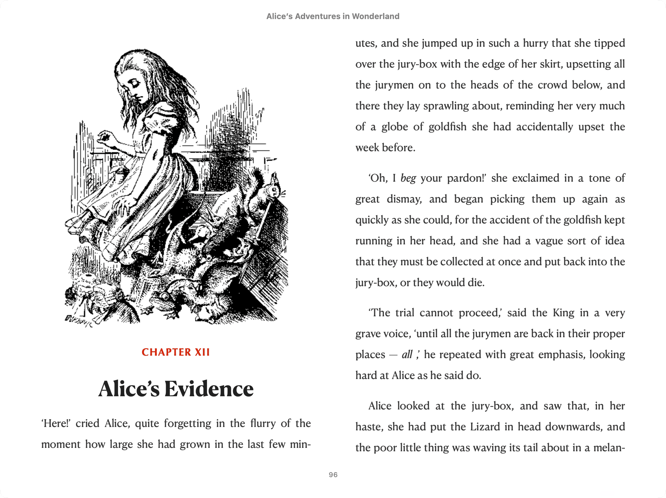Exported epub preview on Apple Books