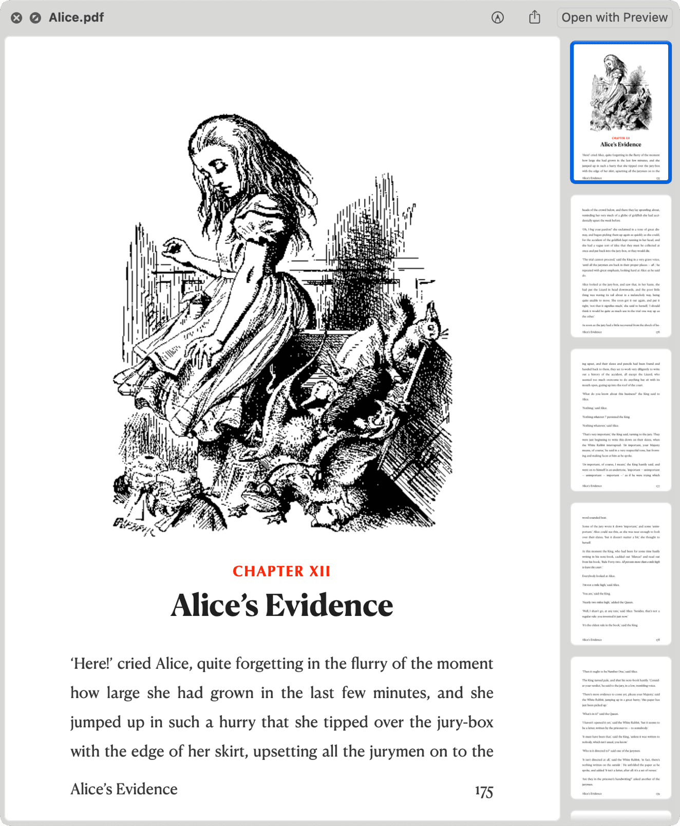 Exported PDF preview