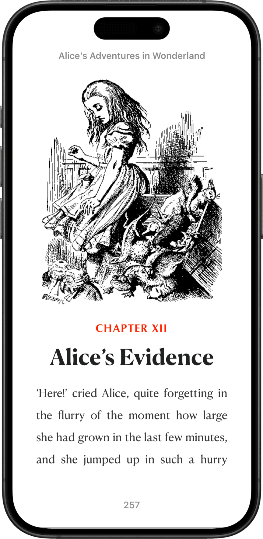 Exported epub preview on iPhone