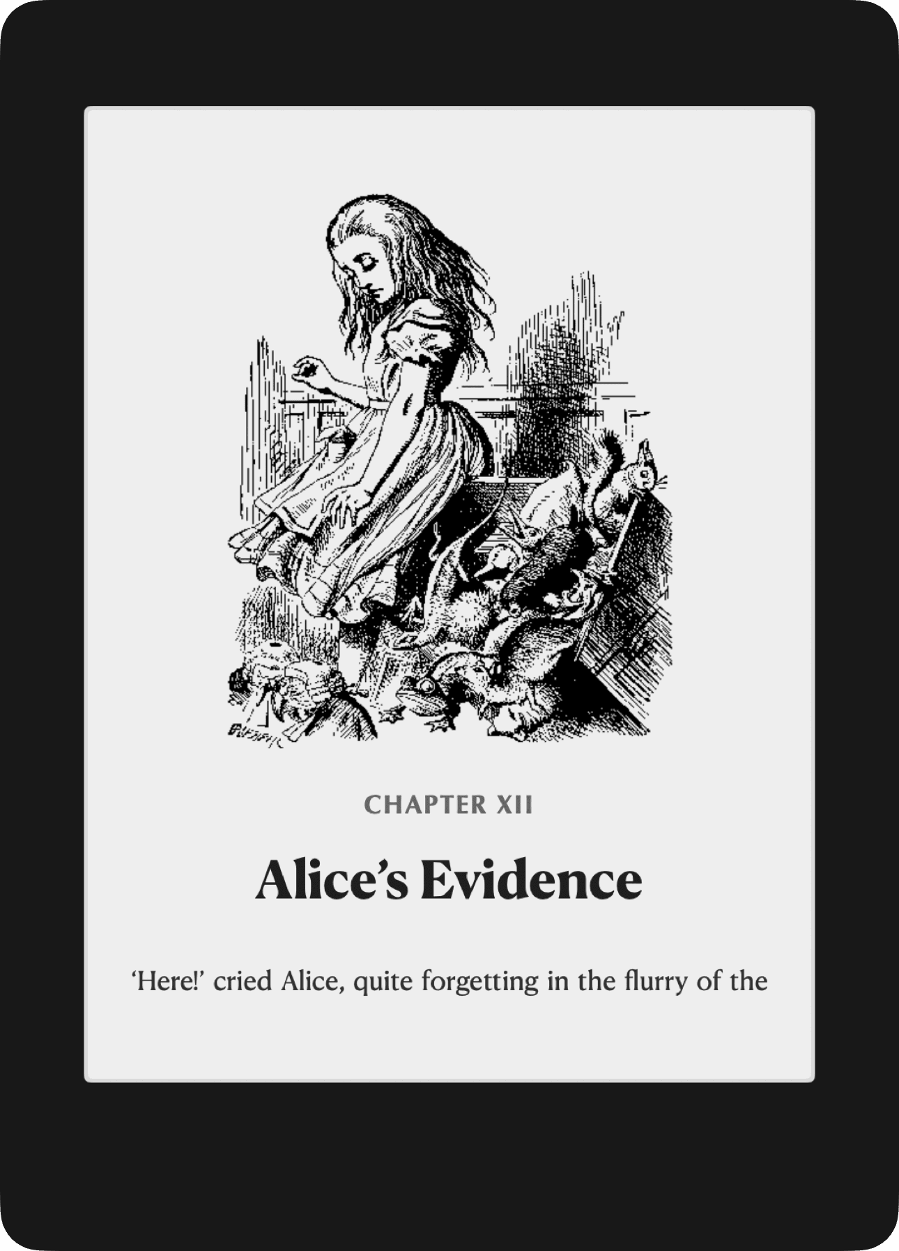 Exported epub preview on Kindle