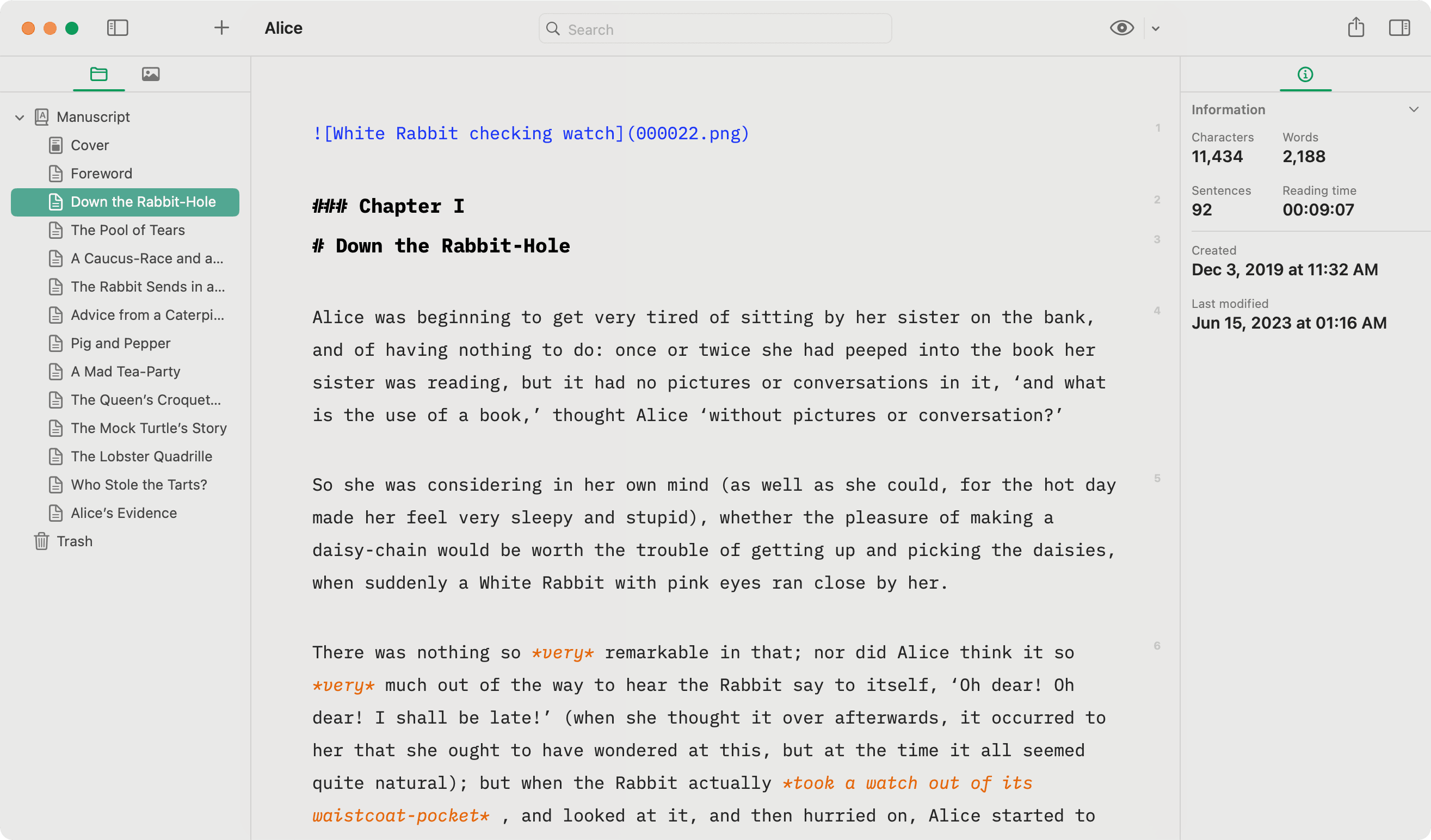 Screenshot of the Pinery editor