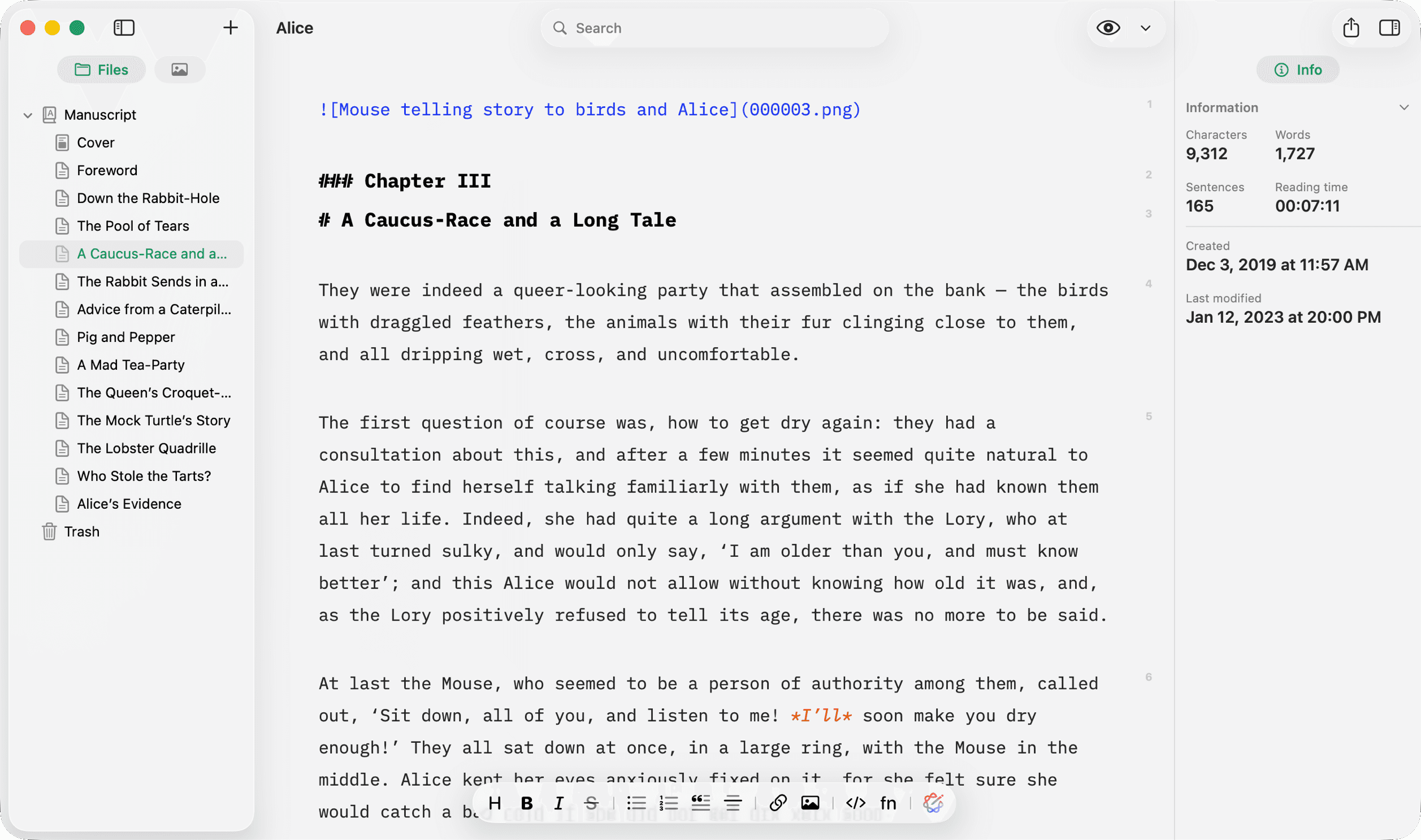 Screenshot of the Pinery editor
