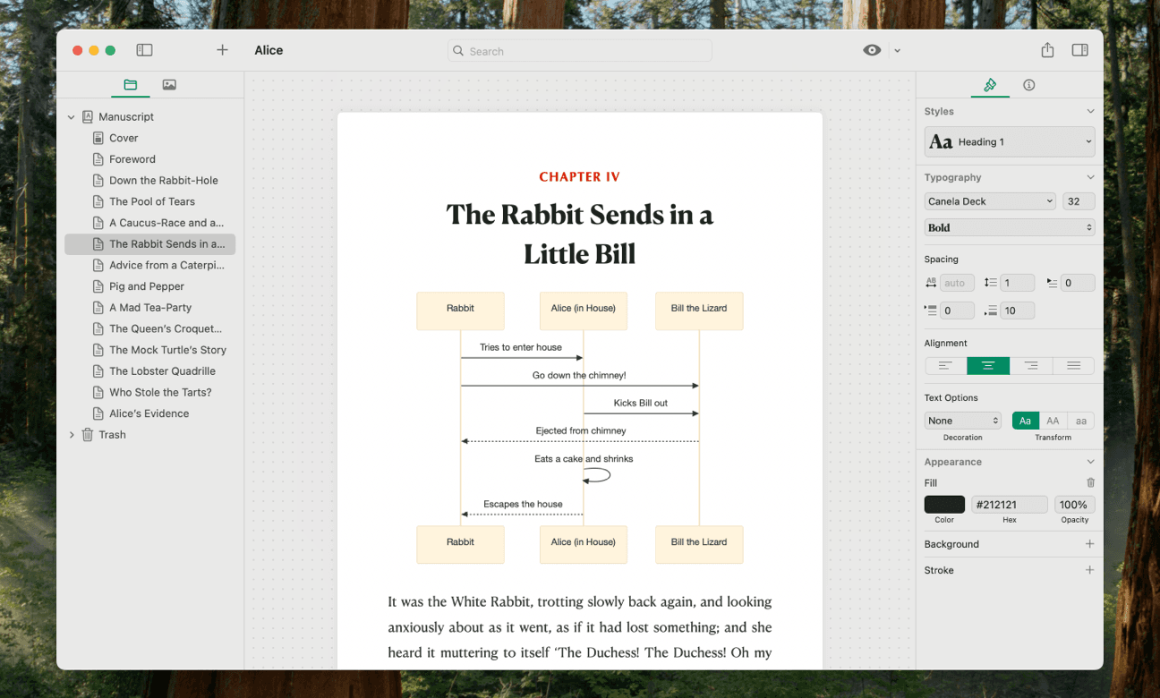 Mermaid flowchart rendered in Pinery